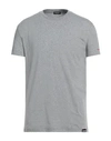 Dsquared2 Man Undershirt Grey Size M Cotton, Elastane