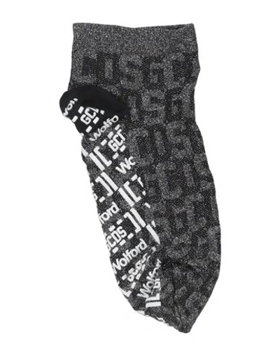 Gcds Woman Socks & Hosiery Black Size S Polyamide, Polyester, Elastane