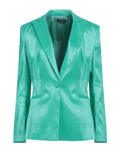 Hanita Woman Blazer Green Size 8 Polyester, Nylon, Elastane
