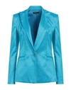 Hanita Woman Blazer Azure Size 8 Polyester, Nylon, Elastane In Blue