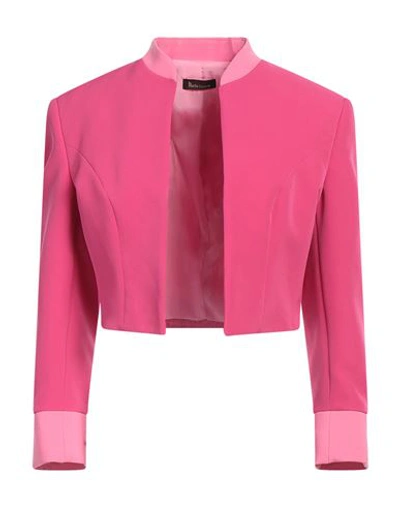 Hanita Woman Blazer Fuchsia Size 6 Polyester, Elastane In Pink
