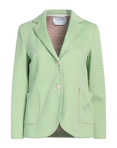 Harris Wharf London Woman Blazer Light Green Size 6 Cotton, Polyamide