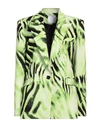 Gaelle Paris Gaëlle Paris Woman Blazer Lime Green Size 6 Polyester, Elastane In Green