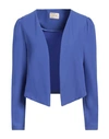 Toy G. Woman Blazer Bright Blue Size 6 Polyester, Elastane