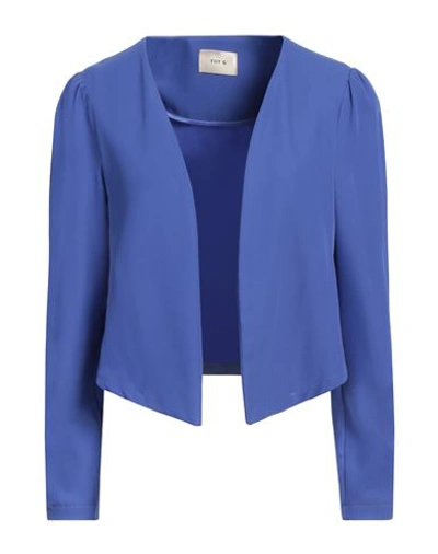 Toy G. Woman Blazer Bright Blue Size 6 Polyester, Elastane