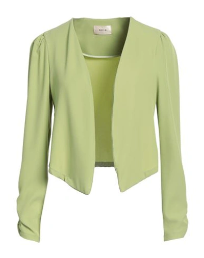 Toy G. Woman Blazer Acid Green Size 10 Polyester, Elastane