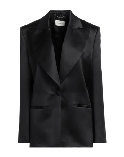 Magda Butrym Woman Blazer Black Size 8 Silk, Wool
