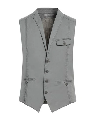 Drykorn Man Tailored Vest Grey Size 38 Cotton, Elastane