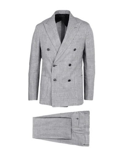Lardini Man Suit Black Size 40 Linen, Wool