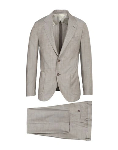 Lardini Man Suit Sage Green Size 48 Wool, Viscose