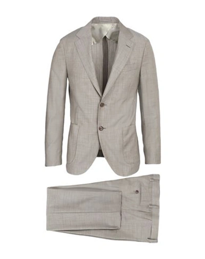 Lardini Man Suit Sage Green Size 46 Wool, Viscose