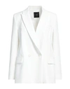 Pinko Woman Blazer White Size 10 Polyester, Elastane