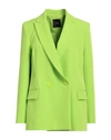 Pinko Woman Blazer Acid Green Size 6 Polyester, Elastane