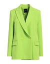 Pinko Woman Blazer Lime Green Size 4 Polyester, Elastane In Green