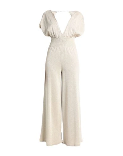 Circus Hotel Woman Jumpsuit Gold Size 6 Viscose, Polyester