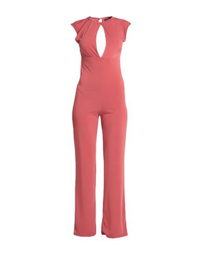 Angela Mele Milano Woman Jumpsuit Salmon Pink Size M Viscose, Polyester, Elastane