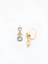 Sorrelli Clustered Circular Crystal Drop Dangle Earrings In Bright Gold Tone/crystal In Multi