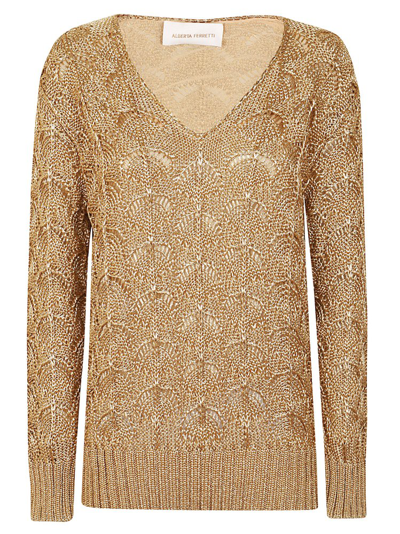 Alberta Ferretti Metallic In Gold