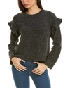 SOL ANGELES BRUSHED BOUCLE FLOUNCE PULLOVER