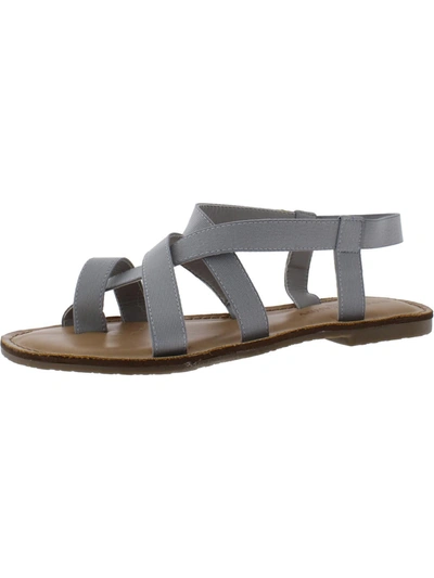 Rock Candy Berryl Womens Strappy Toe Loop Slingback Sandals In Grey