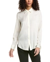 Theory Sunaya Silk-stretch Shirt In White