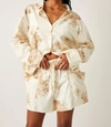 Free People Early Morning Cotton Shorts Pajamas In Multi