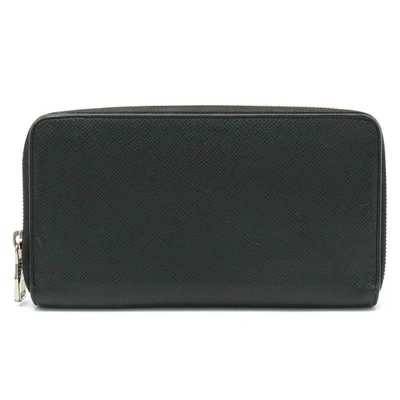 Pre-owned Louis Vuitton Zippy Organizer Leather Wallet () In Black