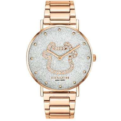 Coach Perry Quartz Silver Dial Ladies Watch 14503708 In Gold / Gold Tone / Rose / Rose Gold / Rose Gold Tone / Silver