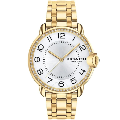 Coach Arden Gold Tone Quartz Ladies Watch 14503810 In Gold / Gold Tone / Silver / White