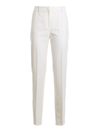 Alberta Ferretti Pleated Tailored Trousers In White