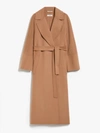 's Max Mara Waist Belted Long Length Coat In Camel