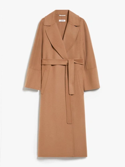 's Max Mara Waist Belted Long Length Coat In Camel