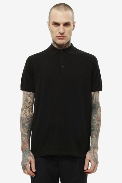 Aspesi Slim Fit Polo Shirt In Black