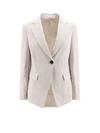 Brunello Cucinelli Cotton Blend Blazer In White