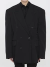 Balenciaga Clinched Jacket Barathea In Black