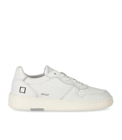 Date Court Trainers In Leather In White