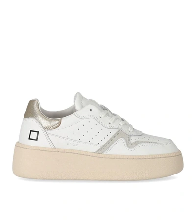 Date D.a.t.e.  Step Calf White Platinum Sneaker