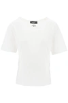 Dsquared2 T Shirt With Rhinestone Logo In White