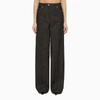 Ferragamo Wide Dark Denim Jeans In Multicolor