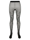 Dolce & Gabbana Monogram-pattern Tights In Black