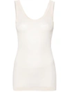 Lemaire Nahtloses Geripptes Tanktop In Nude & Neutrals