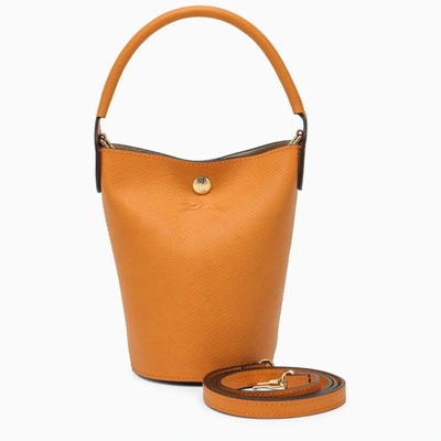 Longchamp Xs Épure Apricot Bucket Bag In Orange