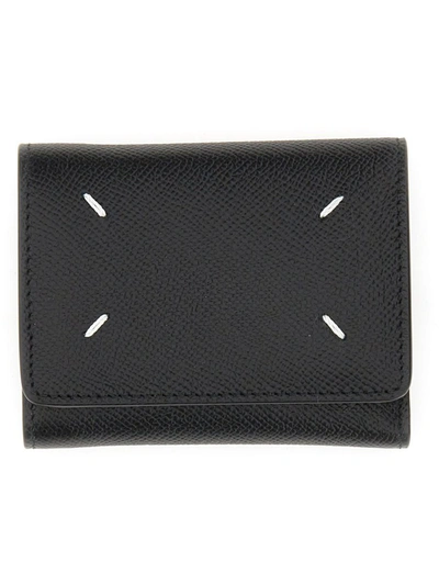 Maison Margiela Wallet With Four Seams Unisex In Black