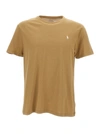 Polo Ralph Lauren Girocollo Mc Logo Ricamato In Beige