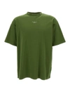 DRÔLE DE MONSIEUR GREEN T-SHIRT WITH SLOGAN PRINT AT THE FRONT IN COTTON MAN
