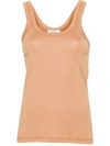Lemaire Rib Tank Top In Brown