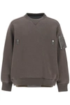 Sacai Layered Jersey Sweatshirt In Multicolor