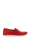 Tod's Rubberized Moccasin In Red