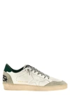 Golden Goose White Cow Leather Vamp Sneakers With Unique Used And Dirty Effect