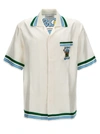Casablanca Silk Shirt With Graphic Print And Chest Pocket